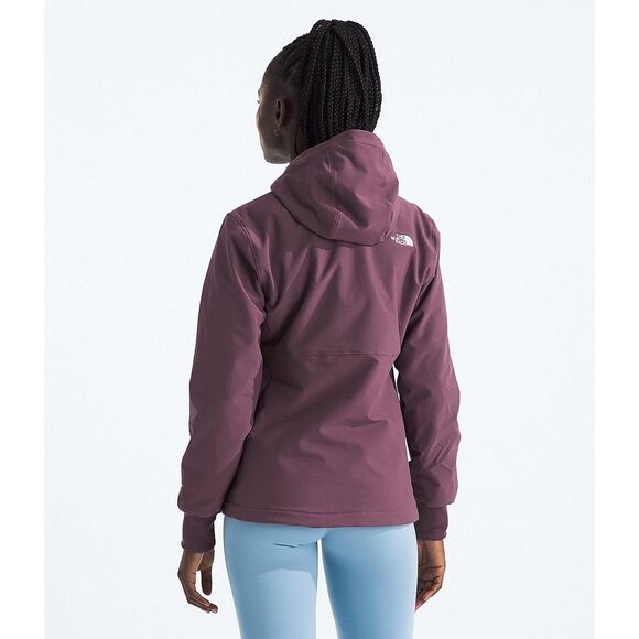 The North Face NWT Shelbe Raschel Zip Front Fleece Lined Hoodie Black Currant Pu - Picture 2 of 6